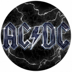 Jedlý papír logo AC/DC modré logo 19,5 cm