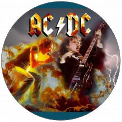 Jedlý papír logo AC/DC kapela 19,5 cm