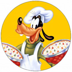 Jedlý papír Goofy s pizzou 19,5 cm