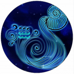 Jedlý papír znamení vodnář 19,5 cm