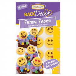 Cukrové zdobení smajlíci, 15ks