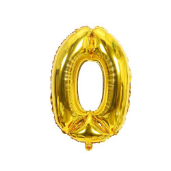 Fóliový balónek číslo nula zlatý 102cm