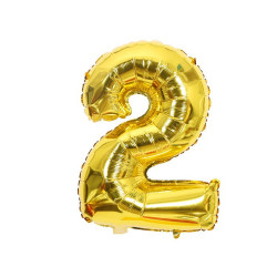 Fóliový balónek číslo dva zlatý 102cm