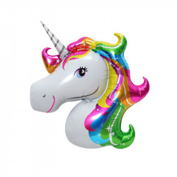 Fóliový balónek barevný jednorožec 105cm