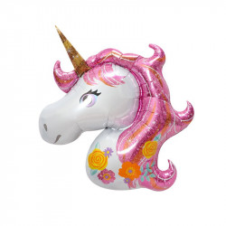 Fóliový balónek růžový jednorožec 70cm