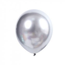 Latexové balónky metalicky stříbné 50ks 30cm