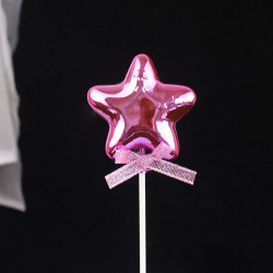 Zápich do dortu růžová hvězdička