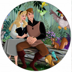 Jedlý papír Popelka a princ 19,5 cm