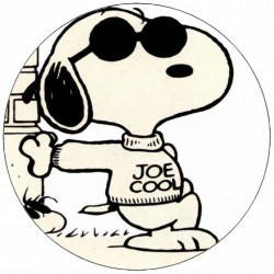 Jedlý papír Snoopy černobílá ilustrace 19,5 cm