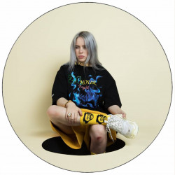 Jedlý papír Billie Eilish šedé vlasy 19,5 cm