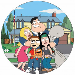 Jedlý papír Americký táta rodinka 19,5 cm