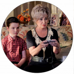 Jedlý papír Malý Sheldon s babičkou 19,5 cm