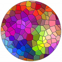 Jedlý papír barevná mozaika 19,5 cm