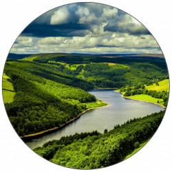 Jedlý papír řeka a zelené kopce 19,5 cm