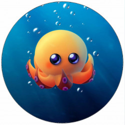 Jedlý papír roztomilá chobotnička 19,5 cm