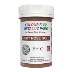 Gelová barva metalická ruby rose 25ml
