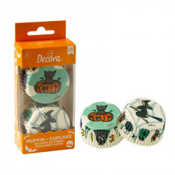 Košíčky na muffiny čarodějnice a dýně 36ks