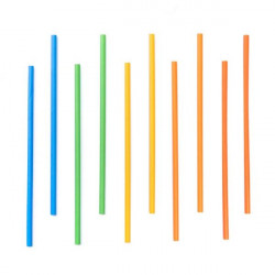 Brčka barevná 10ks 19,5cm