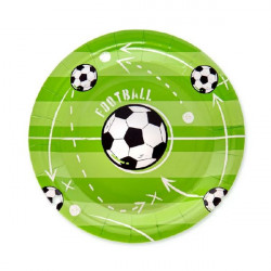 Papírový talíř fotbal 18cm 6ks