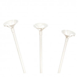 Tyčky na balonky se zátkou biologicky odbouratelné 10ks