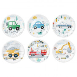 Papírový talíř auta 18cm 6ks
