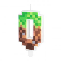 Svíčka minecraft 7cm číslo 0