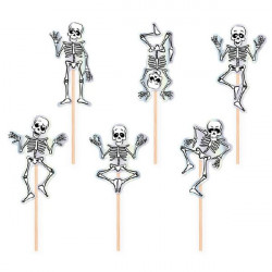 Zápich do muffinů kostlivci 6ks