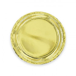 Papírový talíř zlatý 23cm 6ks