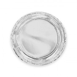 Papírový talíř stříbrný 23cm 6ks
