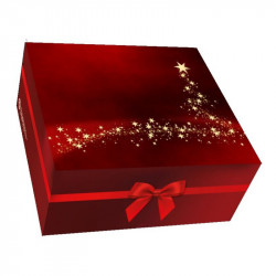 Krabička na cukroví červená 22x20x9,7cm