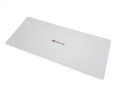 Pevná dřevovláknitá bílá podložka obdelníková 35x15 cm