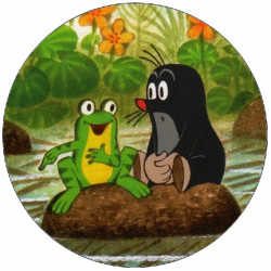 Jedlý papír krtek a žabka 19,5 cm