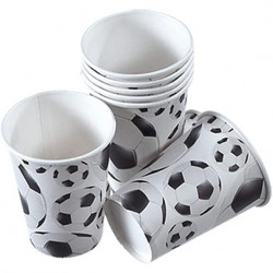 Papírové kelímky 250ml 8ks fotbal míč