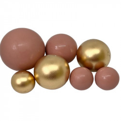 Čokoládové koule 7ks beige gold