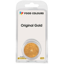 Jedlá prachová perleťová barva Food Colours Original Gold (2,5 g) Zlatá