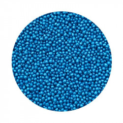 Cukrové perličky modré metalické 2mm 1kg