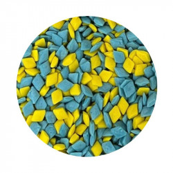 Cukrové zdobení žluto-modré kosočtverce 1kg