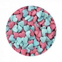 Cukrové zdobení růžovo-modré srdíčka 1kg