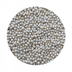 Cukrové perličky bíle metalické 2mm 1kg