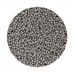 Cukrové perly stříbrné metalické 2mm 1kg