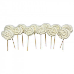 Cukrová lízátka bílá 12ks