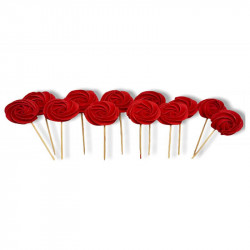 Cukrová lízátka červená 12ks