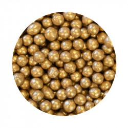 Cukrovo-rýžové perly zlaté 7mm 1kg