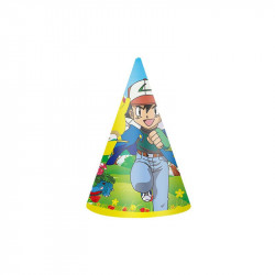 Párty papírová čepička Pokémon 6ks