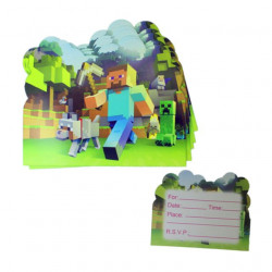 Pozvánka na narozeniny 10ks Minecraft