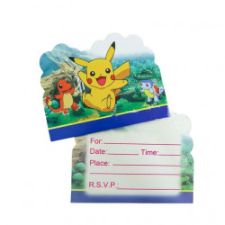 Pozvánka na narozeniny 10ks Pokémon Pikatchu