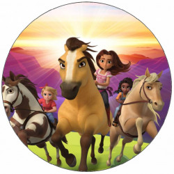 Jedlý papír kůň Spirit při jízdě 19,5 cm