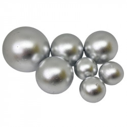 Čokoládové koule 7ks super stříbrné