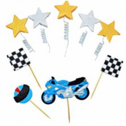 Cukrová figurka zápich motorka