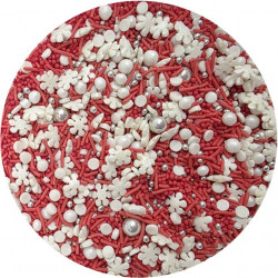 Cukrové zdobení Rudý sníh 80g
